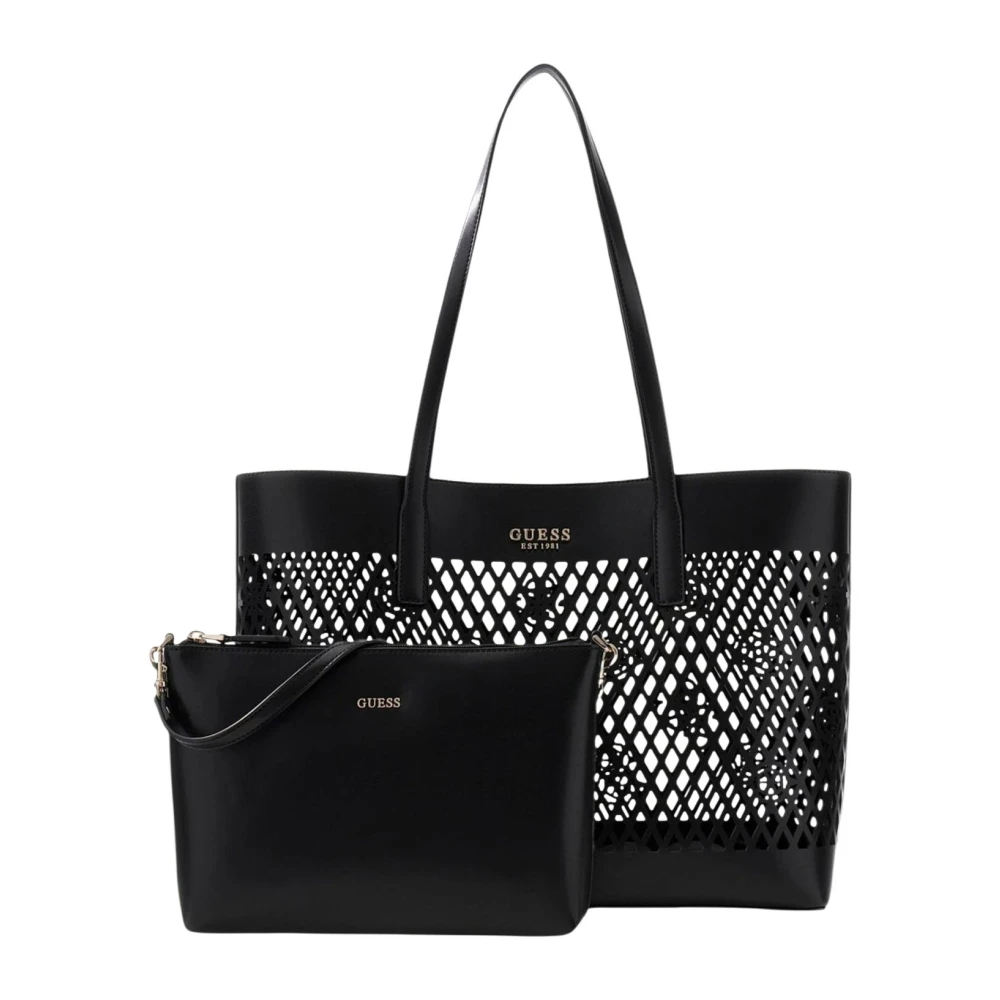 Guess Black Letty 2 In 1 Tote - Female - Shopping Bags - One Size - Bags