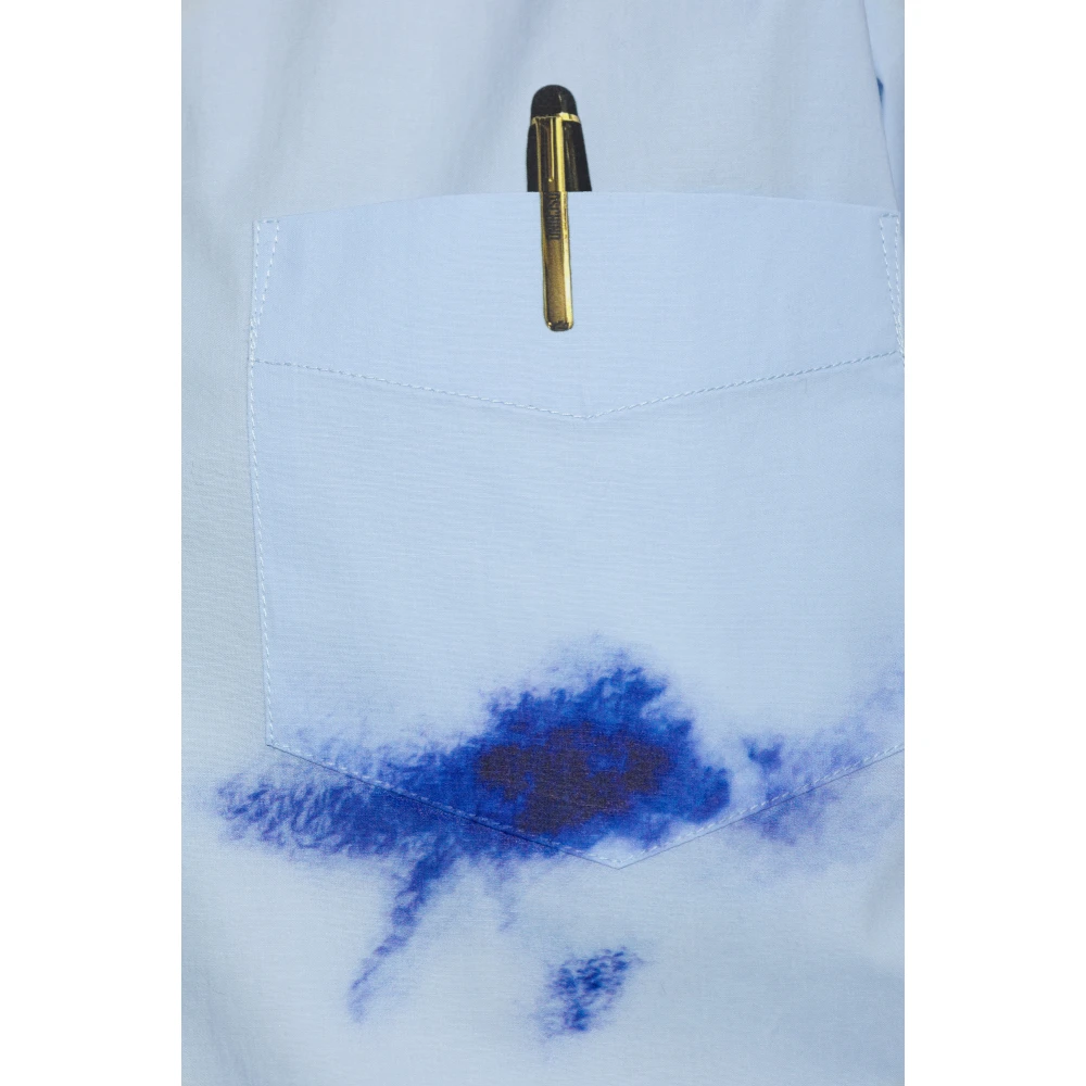 Moschino Shirt met print Blue Dames