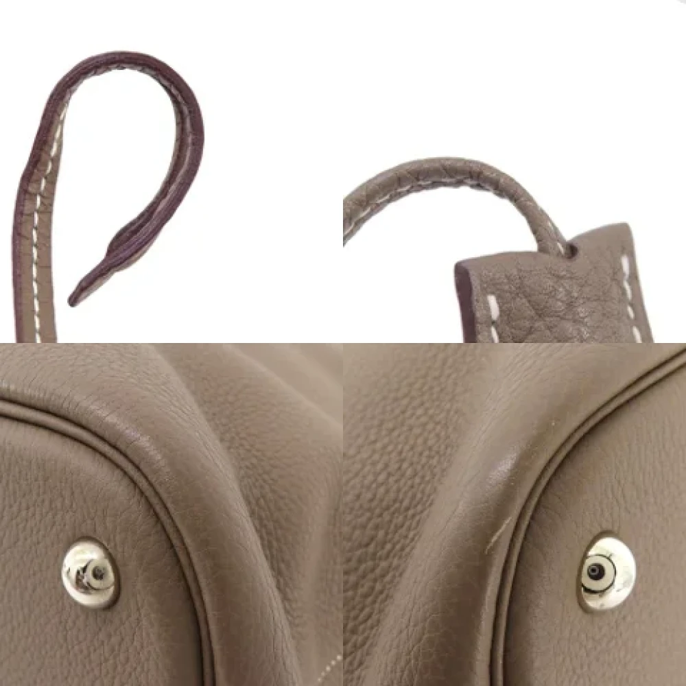 Hermès Vintage Pre-owned Leather hermes-bags Gray Dames