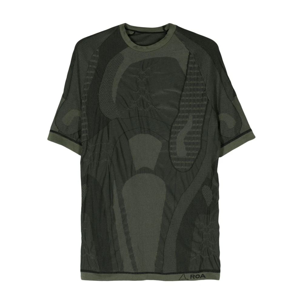 ROA Stijlvolle Seamless T-shirt Green Heren