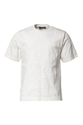 Embossed Logo Cotton T-Shirt