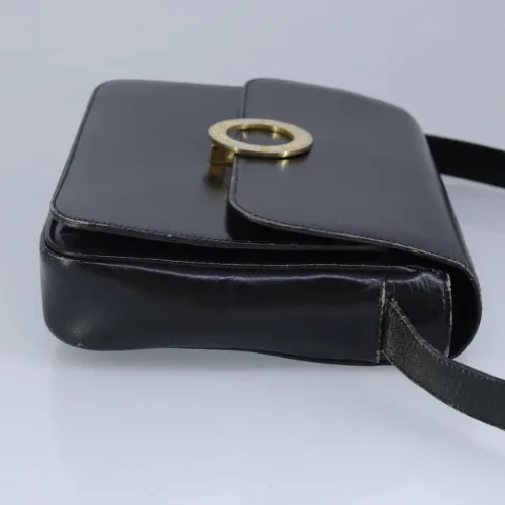 Celine Vintage Pre-owned Leather shoulder-bags Black Dames