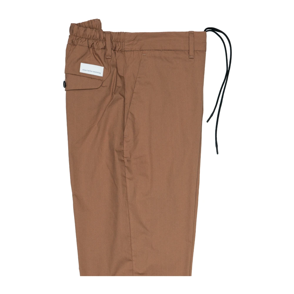 Nine In The Morning Relaxed fit katoenen chino broek Brown Heren