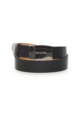 ceinture-noire-avec-boucle-logo-plaque