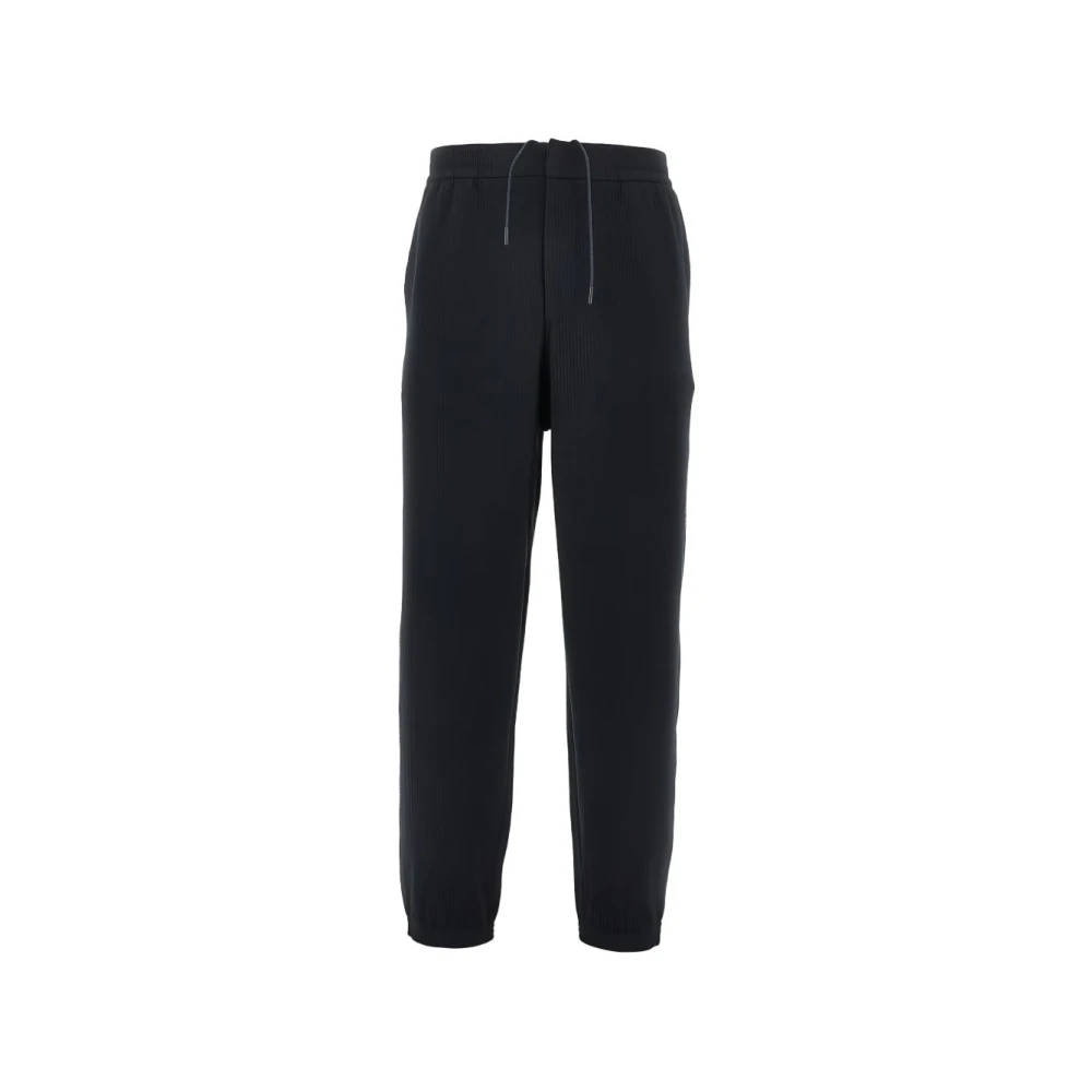 Emporio Armani Men's Blue Logo-Detail Track Trousers