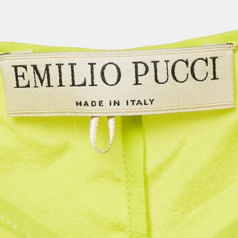 Emilio Pucci Pre-owned Silk tops Yellow Dames