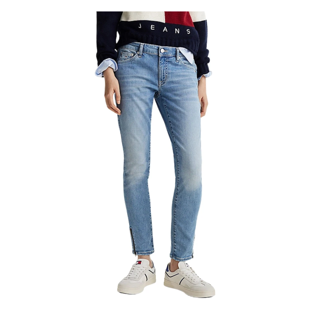 Tommy Hilfiger Skinny Jeans met enkelritsen Blue Dames