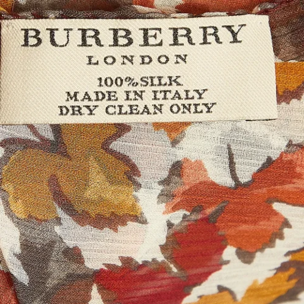 Burberry Vintage Pre-owned Silk scarves Multicolor Dames