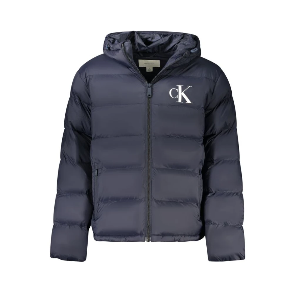 Calvin Klein Men's Blue Winter Jackets, M, Blu Poliammide Jacket