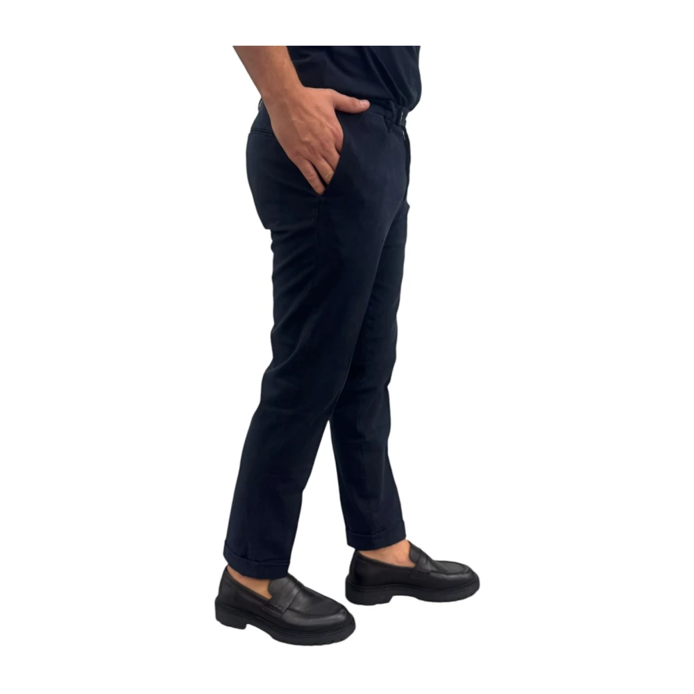 Michael Coal Katoenmix Slim Fit Broek Blue Heren