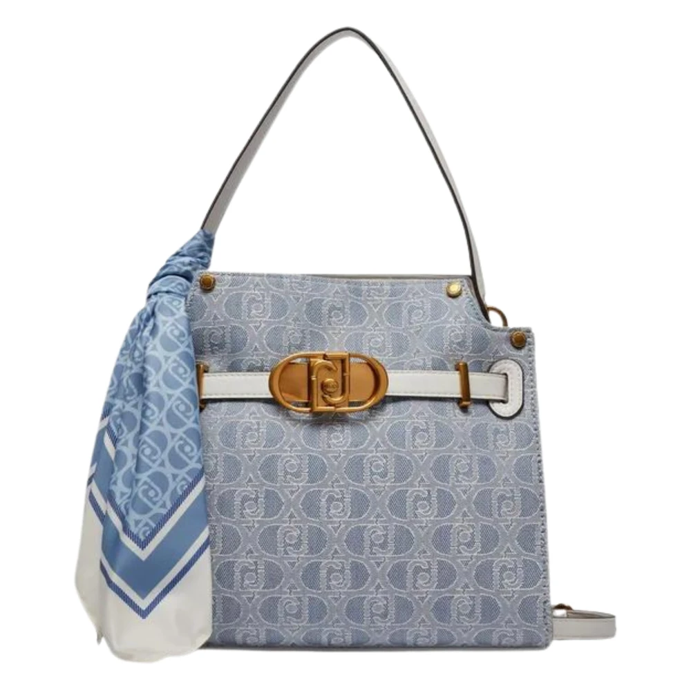 Denim Jacquard Mini Shopping Bag