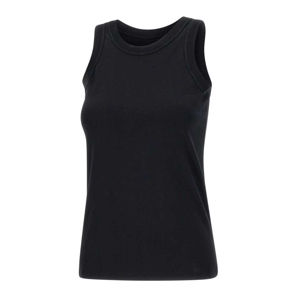 Loulou Studio Zwarte Pose Top van Supima-katoen Black Dames