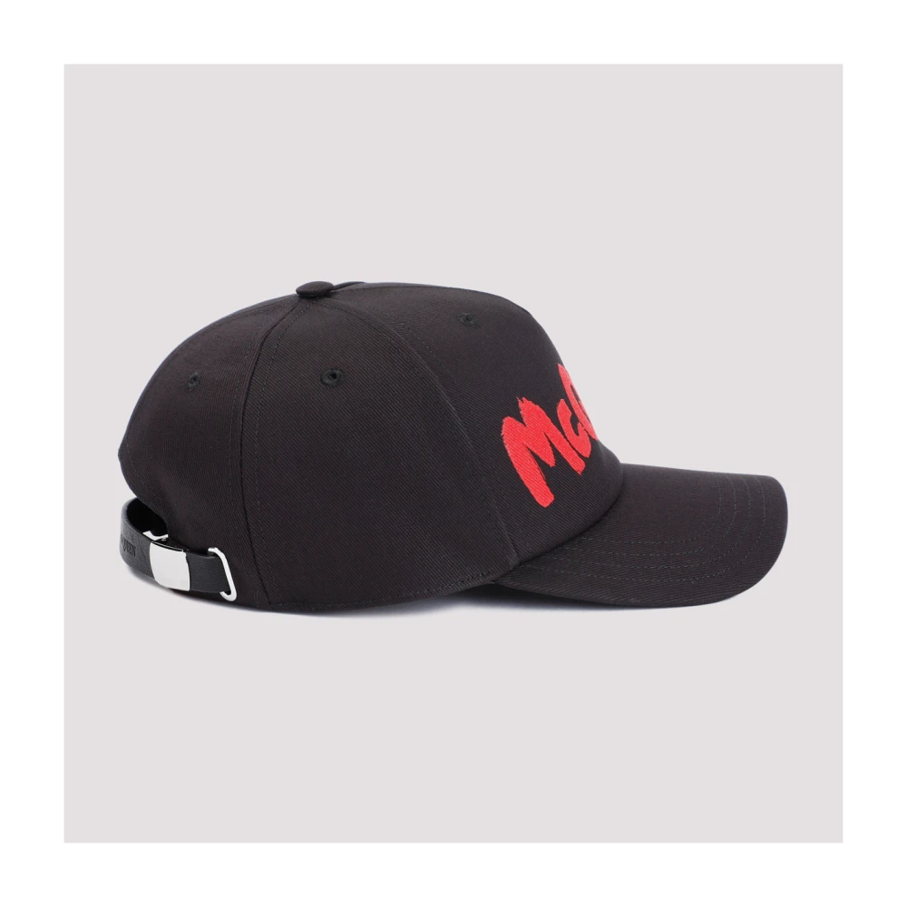alexander mcqueen Graffiti Zwart Rood Hoed Nieuwe Stijl Black Heren