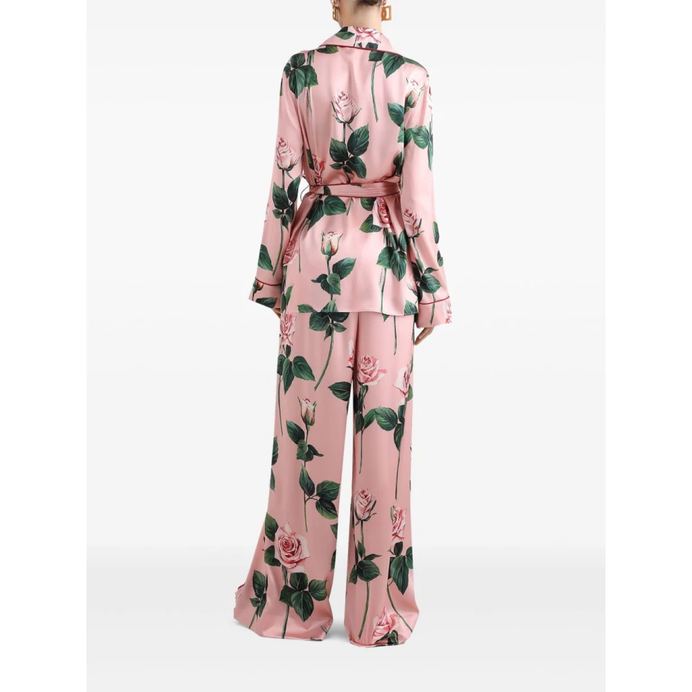 Dolce & Gabbana Roze Stijlvolle Broek Multicolor Dames
