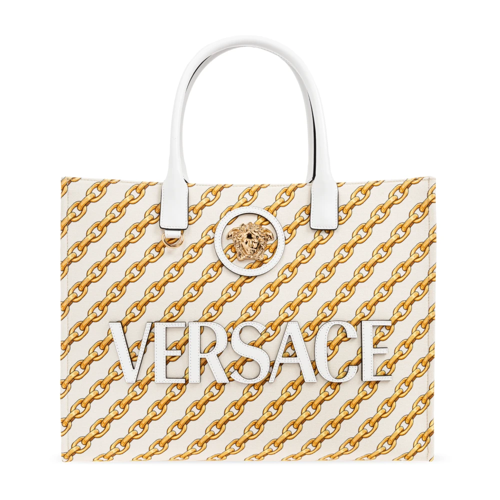 Versace Women's Beige Shopper Type Bag