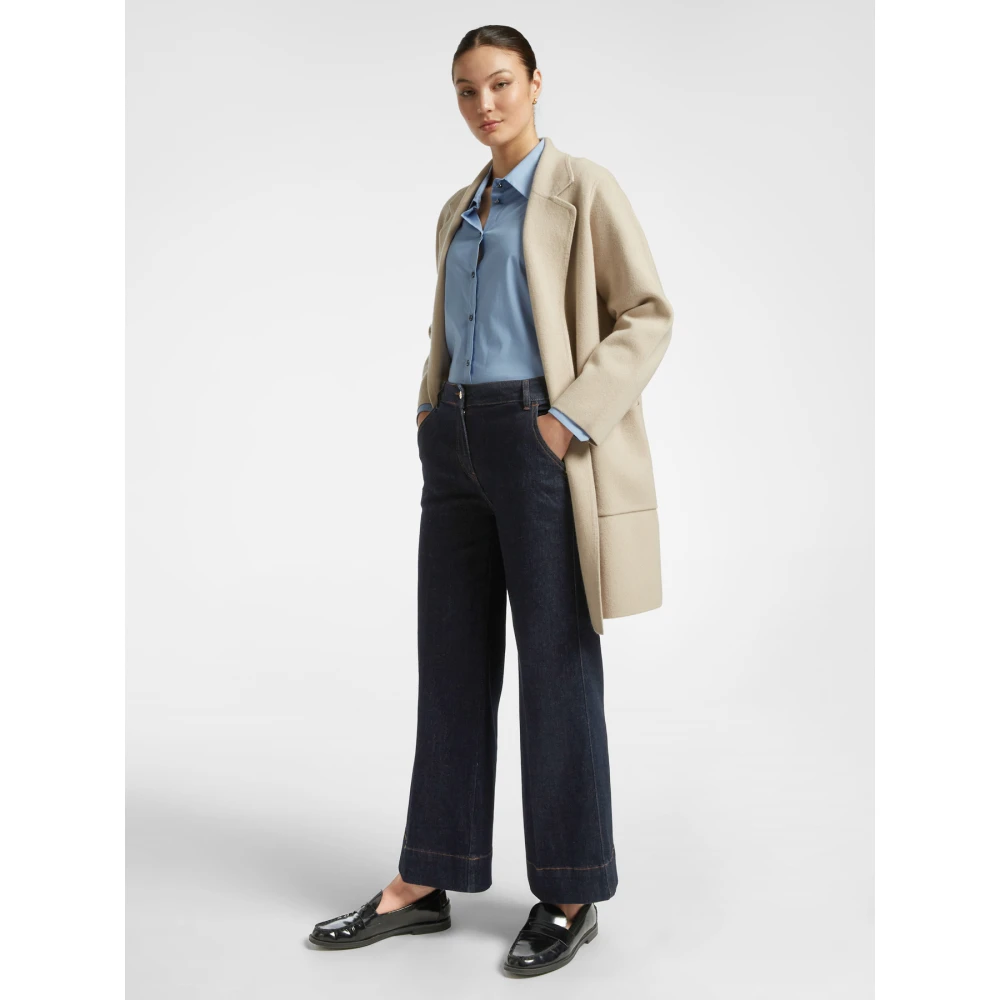 Elena Mirò Cropped Jeans Blue Dames