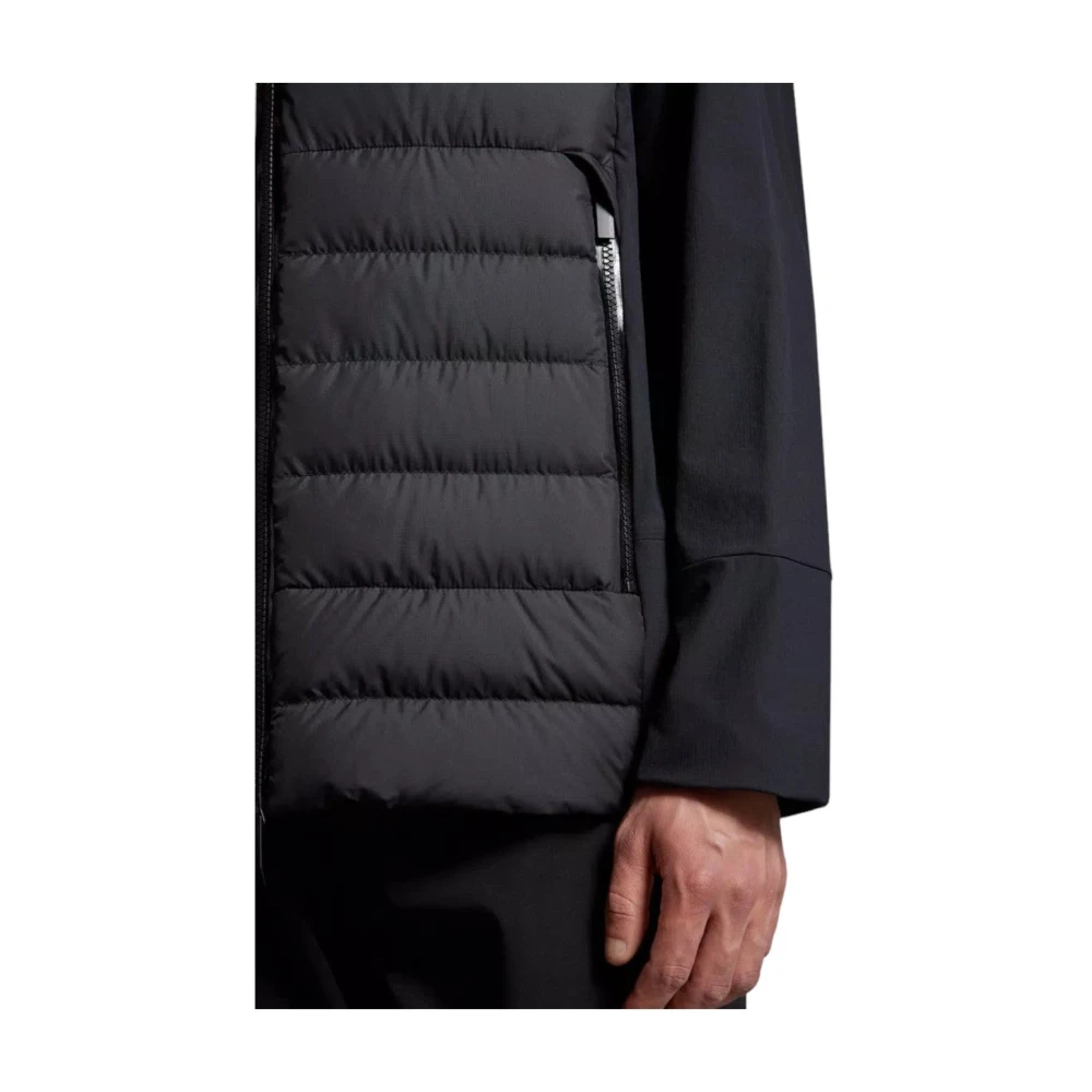 Moncler Micro Ripstop Donsjas met Capuchon Black Heren