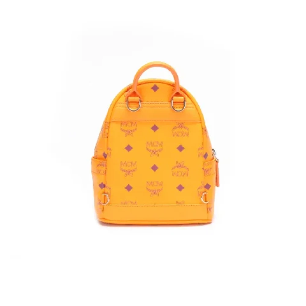 MCM Pre-owned Canvas backpacks Orange Dames