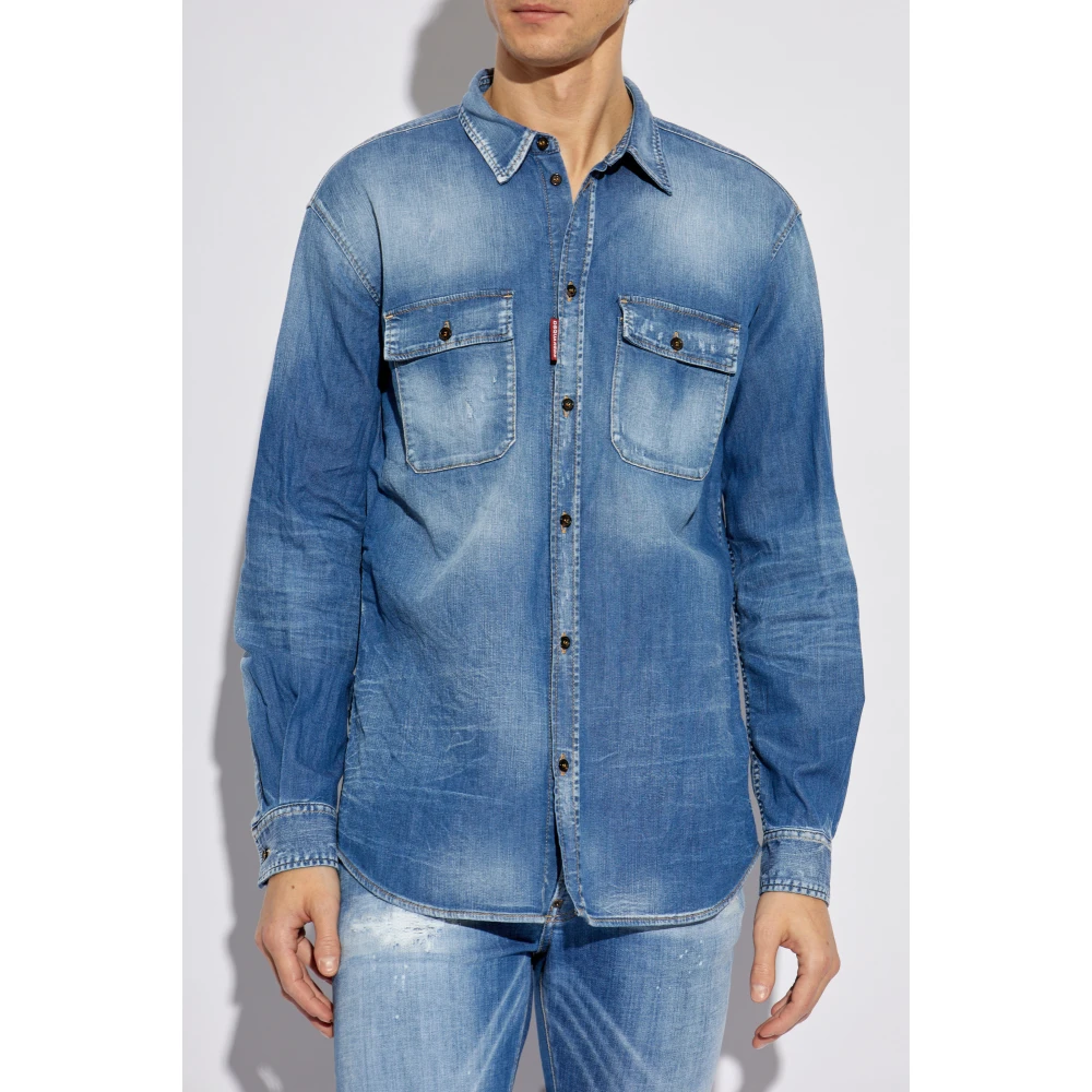 Dsquared2 Denim overhemd Blue Heren
