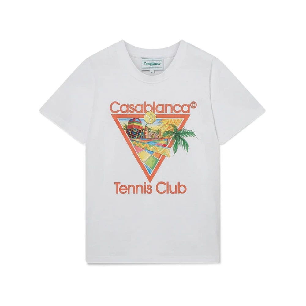 Casablanca Ikonisk Tennis Club T-shirt White, Herr