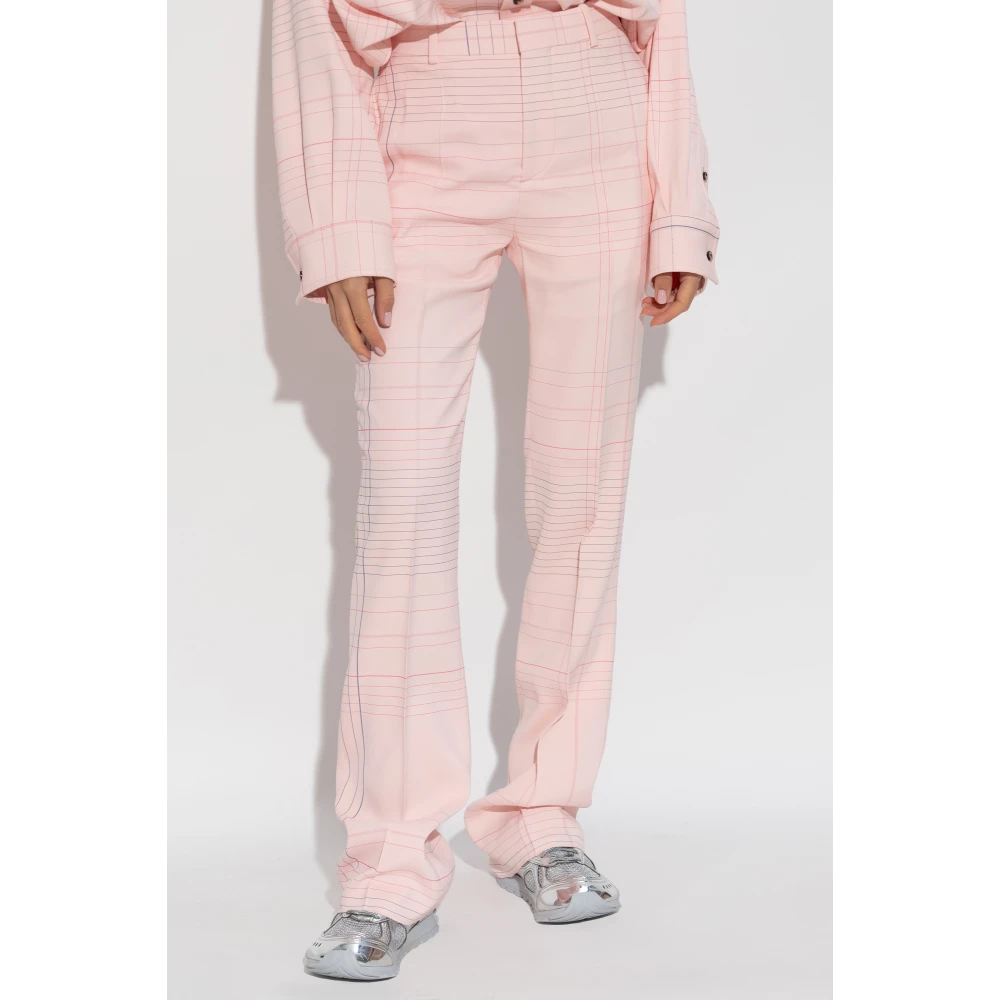 Bottega Veneta Geruite broek Pink Dames