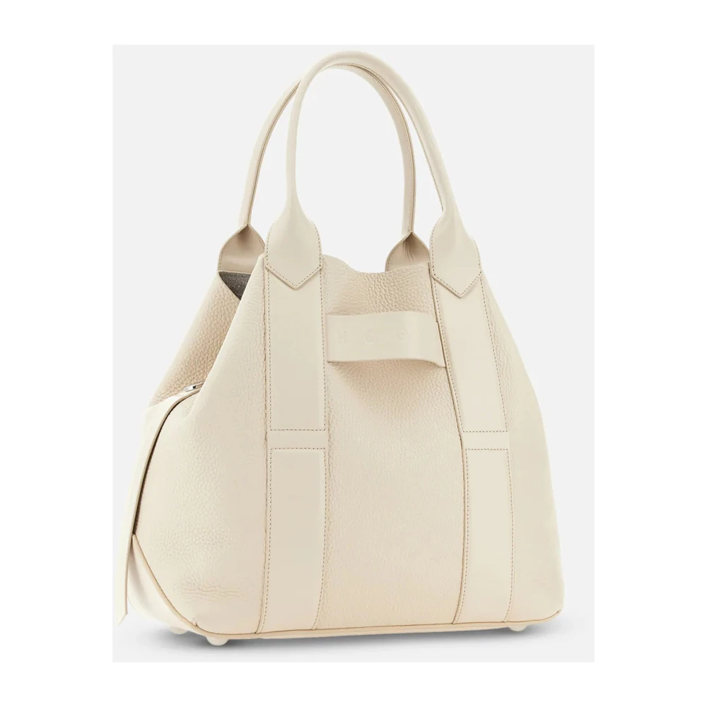 Hogan Klassieke Tote Tas met Ingedrukt Logo Beige Dames
