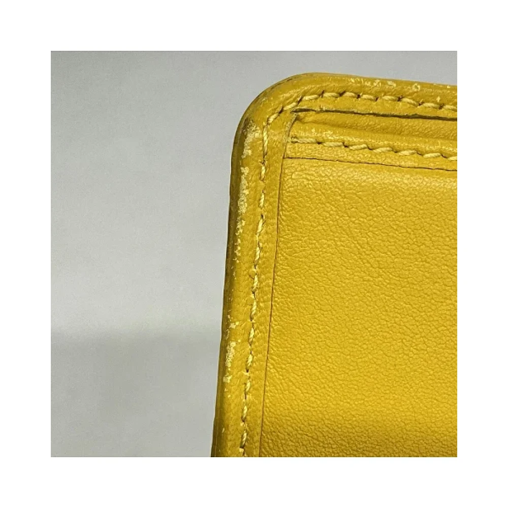 Gucci Vintage Pre-owned Leather wallets Yellow Dames
