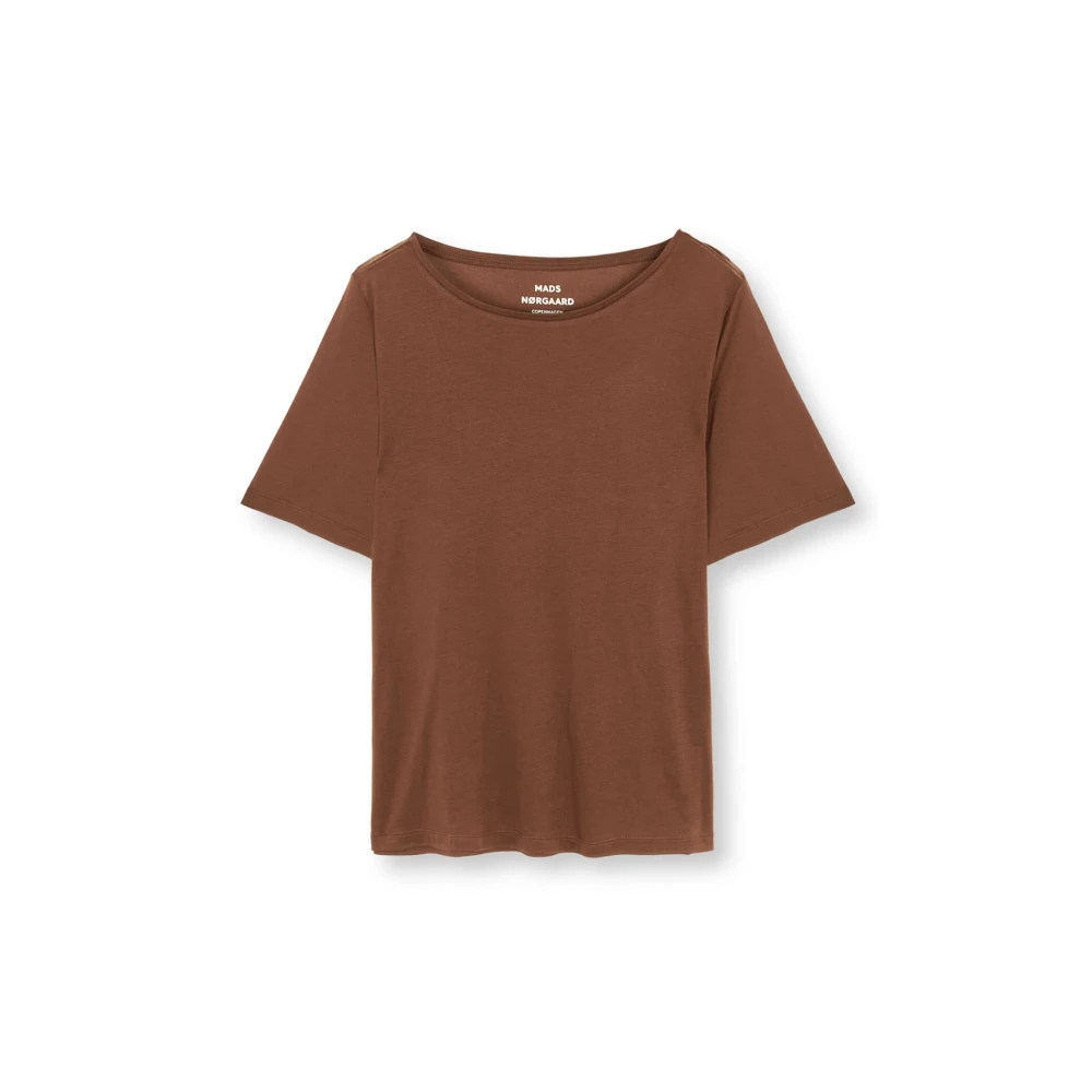 Mads Nørgaard Bruin Tence Morty Top T-Shirt Brown Dames