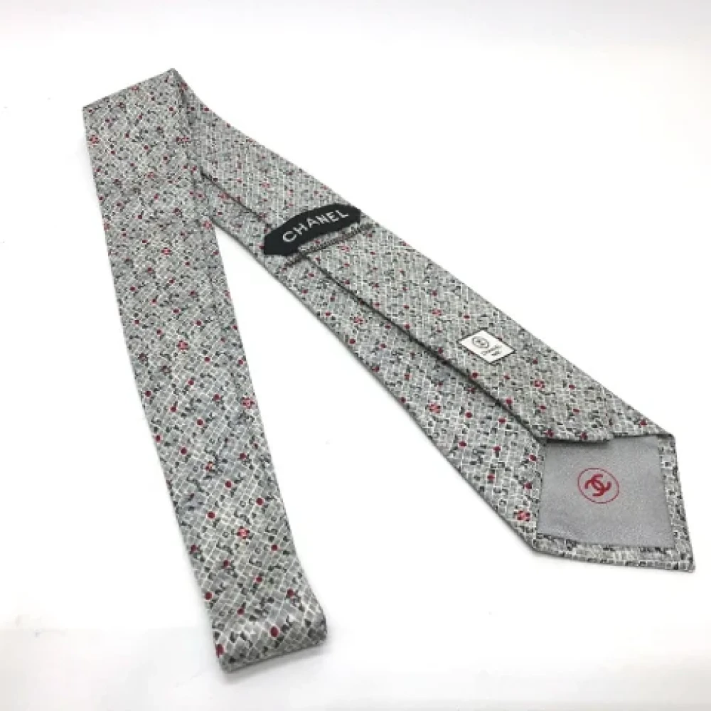 Chanel Vintage Pre-owned Silk home-office Gray Dames