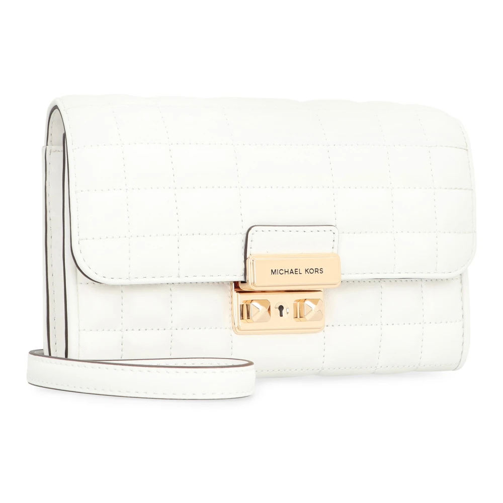 Michael Kors Gewatteerde Leren Portemonnee met Ketting White Dames