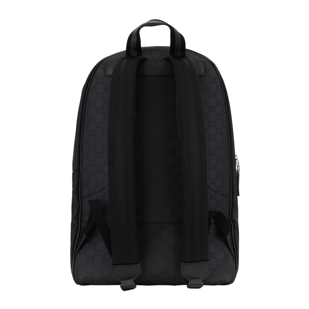 Gucci Stijlvolle rugzak met lederen details Black Dames