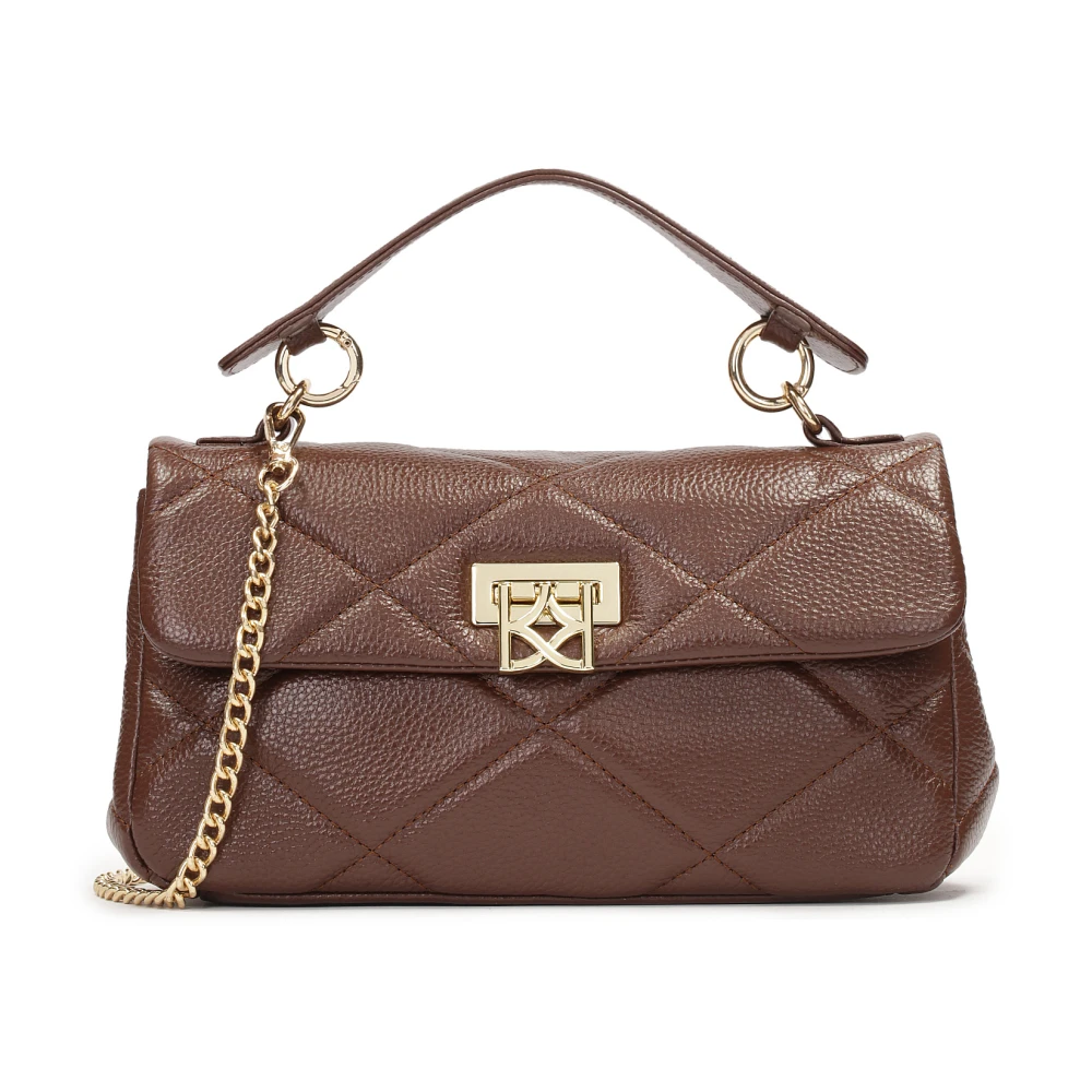 Kazar Bruine handtas met handvat en ketting Brown Dames