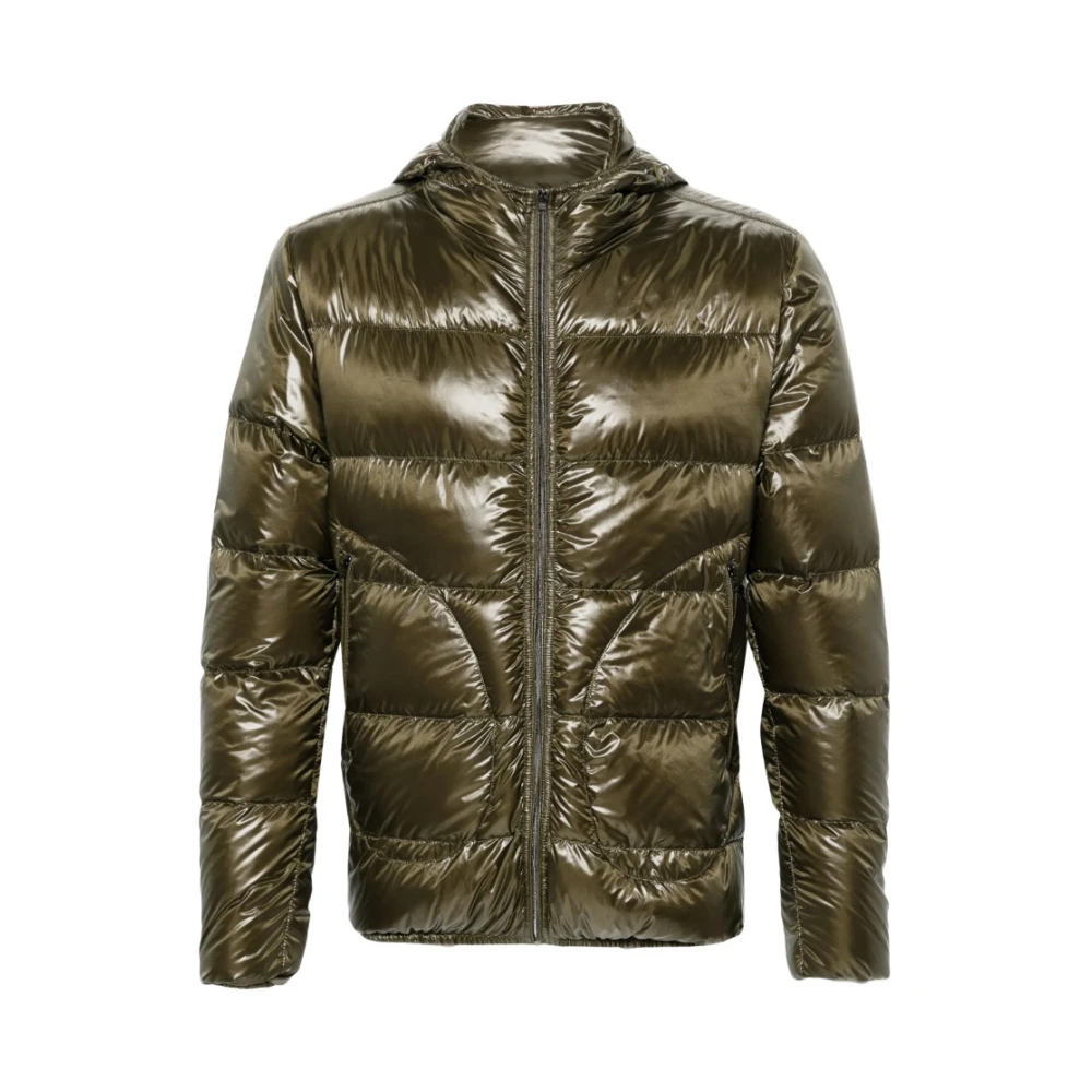 Herno Gewatteerde donsjack met capuchon Green Heren