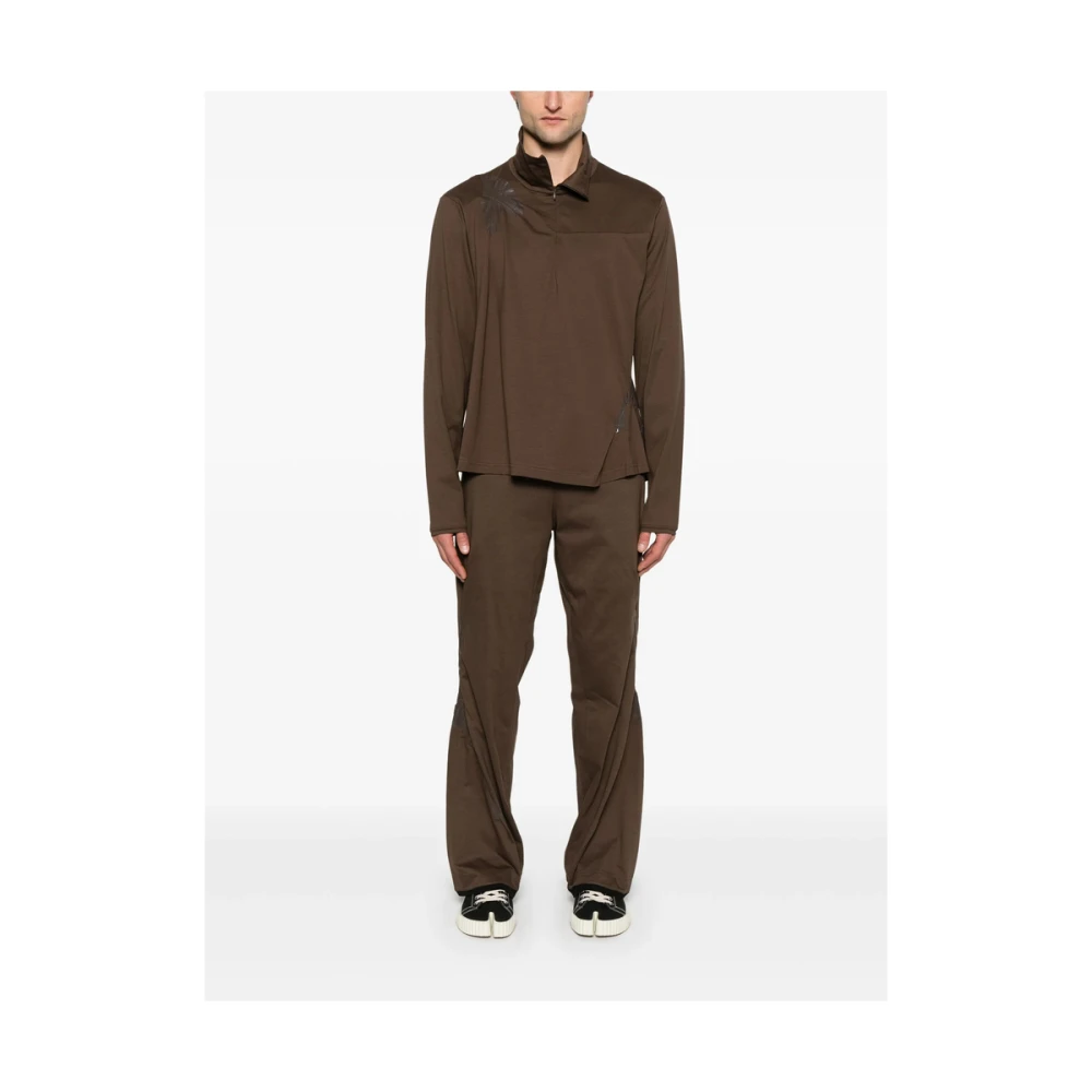 Kiko Kostadinov Koffiebruine Elastische Trekkoordbroek Brown Heren