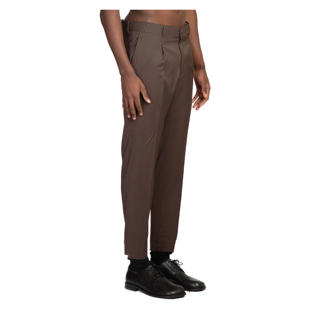 Costumein Geplooide broek in Valerio-stijl Brown Heren