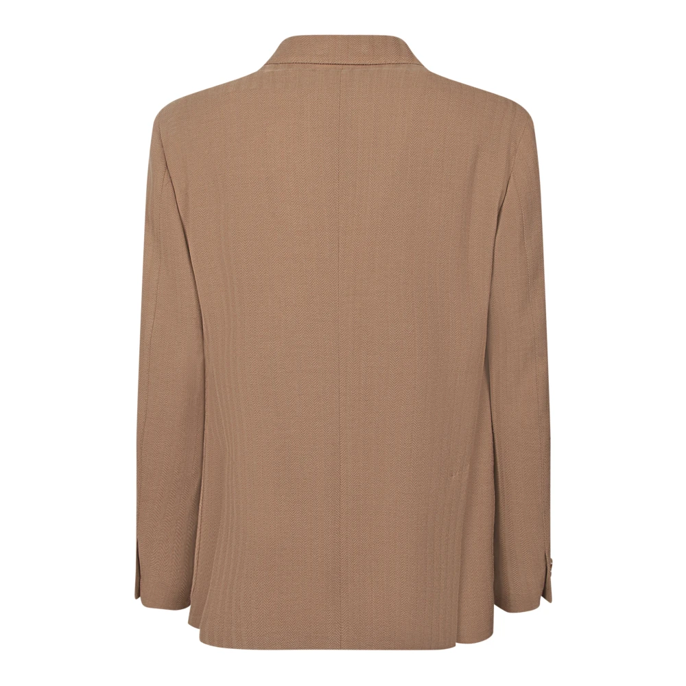 Lardini Beige Blazer Klassieke Stijl Brown Heren