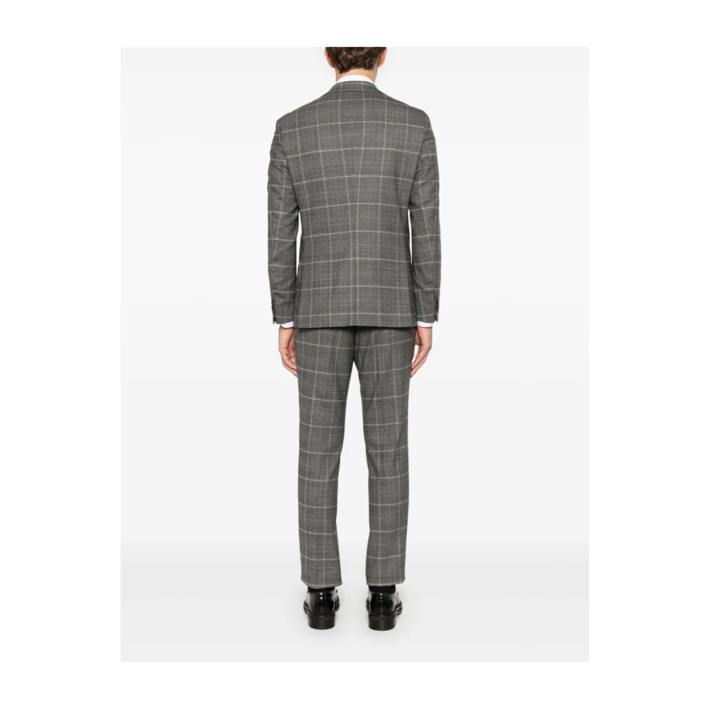 Hugo Boss Stretch wollen pak Gray Heren