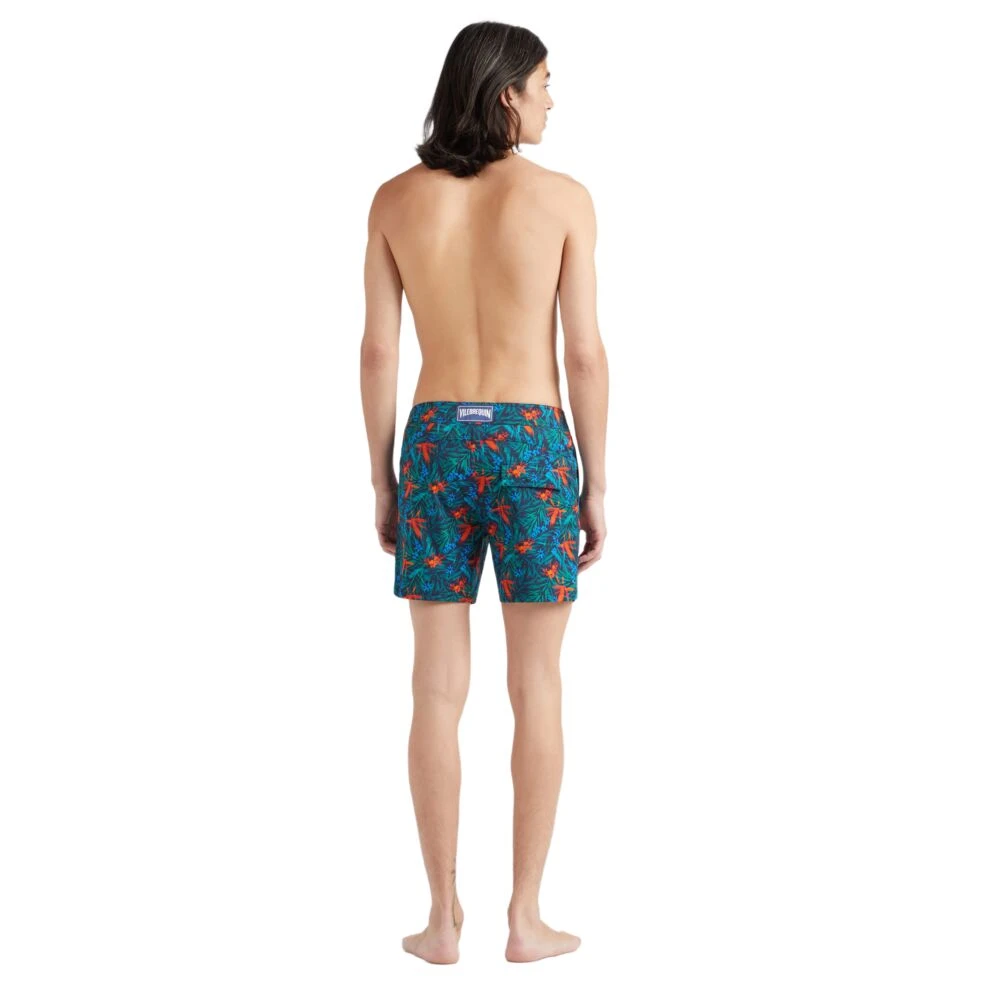 Vilebrequin Korte tropische bloemen stretch zwemshorts met platte taille voor heren Multicolor Heren