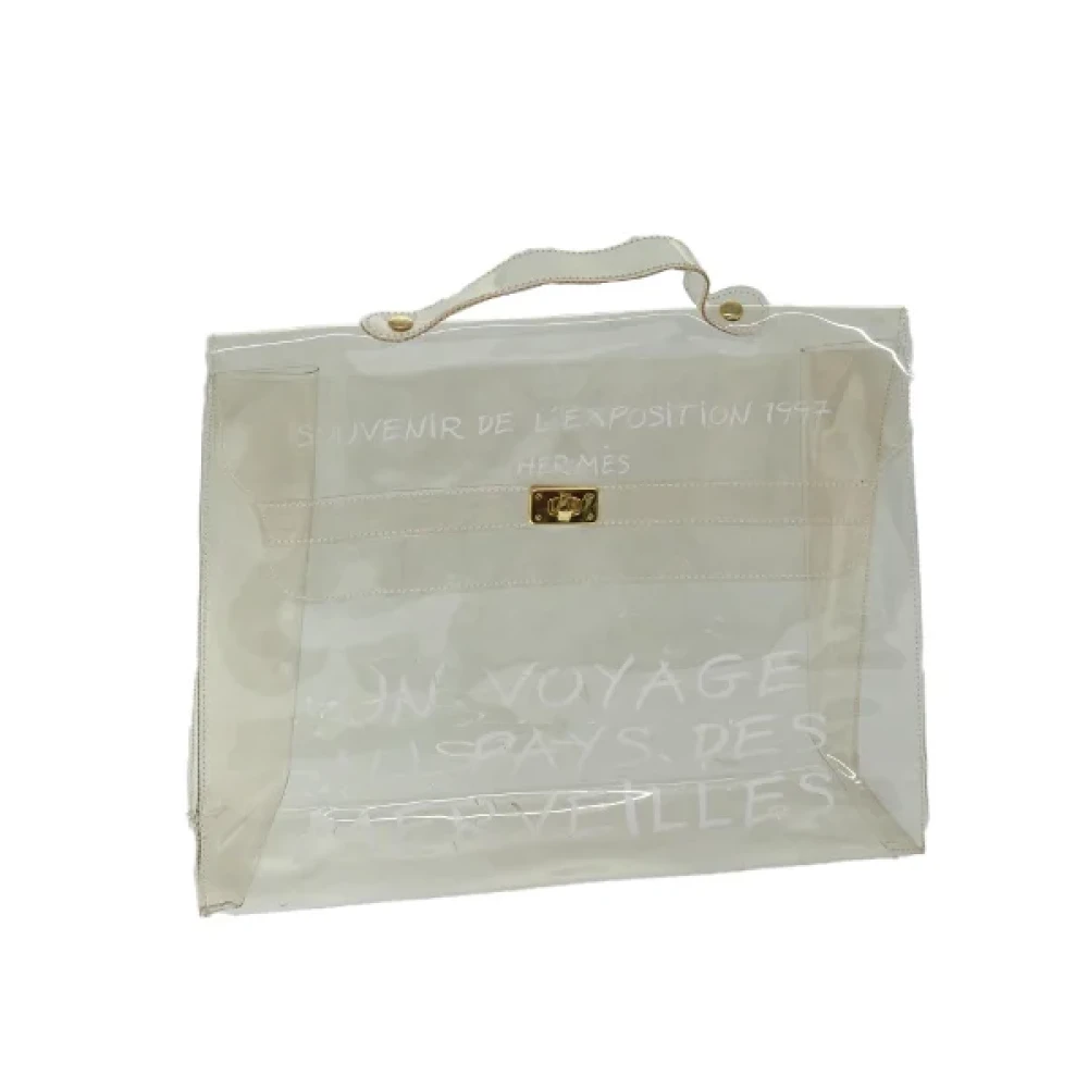 Hermès Vintage Pre-owned Fabric handbags White Dames