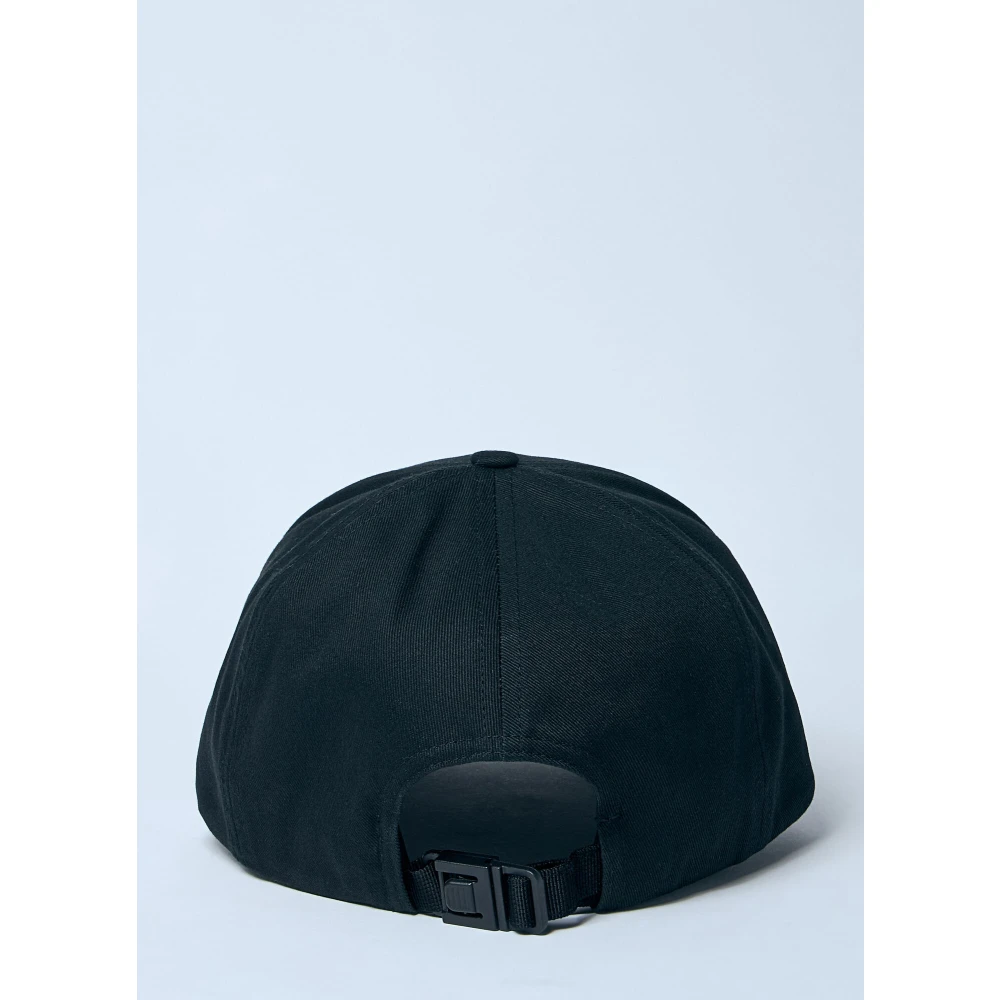 Moncler Katoenen Twill Logo Patch Baseball Cap Black Heren