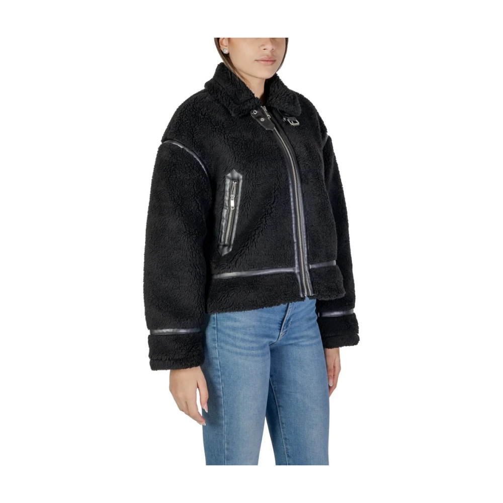 Only Zwarte Polyester Jas & Mantel Collectie Black Dames