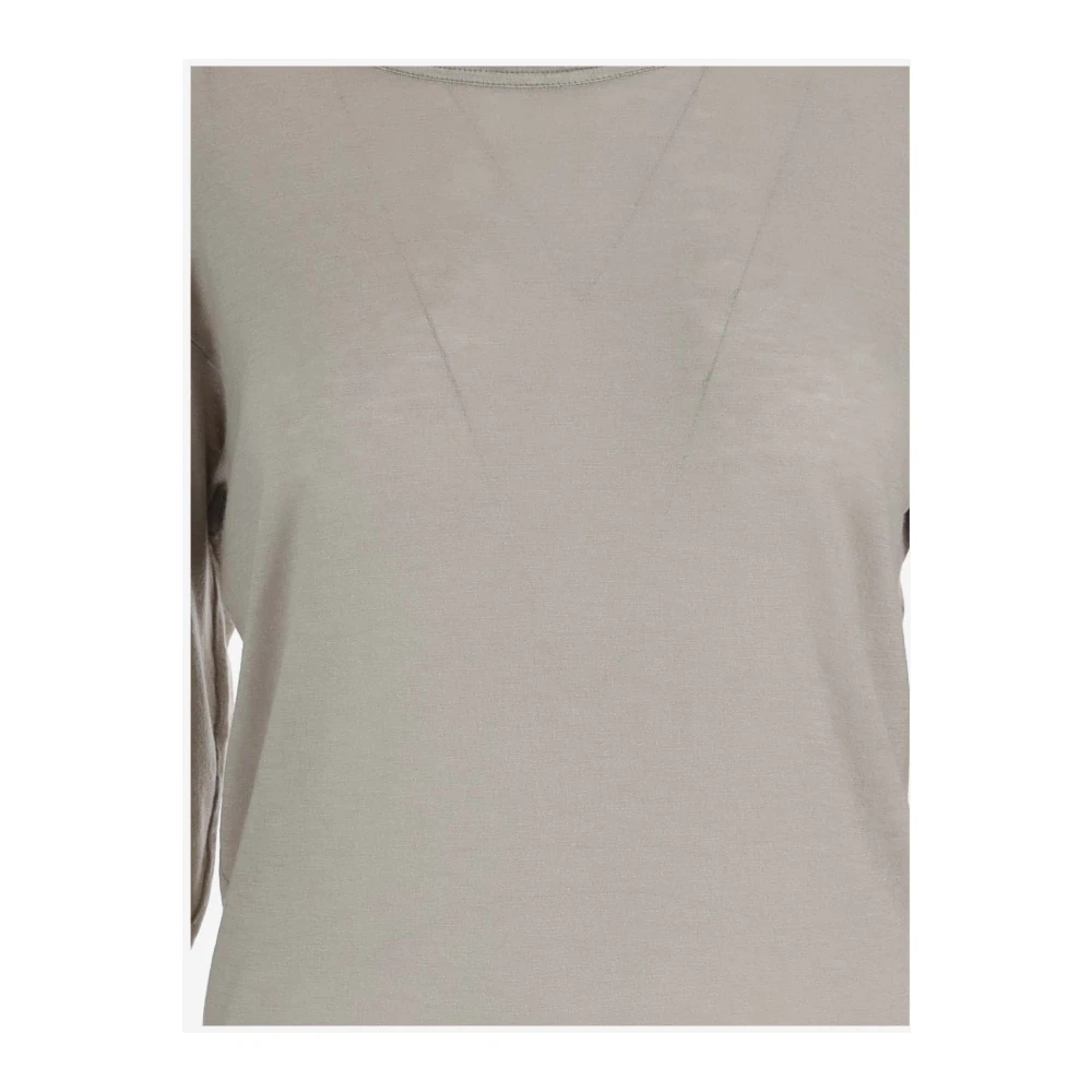 Giorgio Armani Kasjmier Trui met Lange Mouwen Beige Bateau Beige Dames