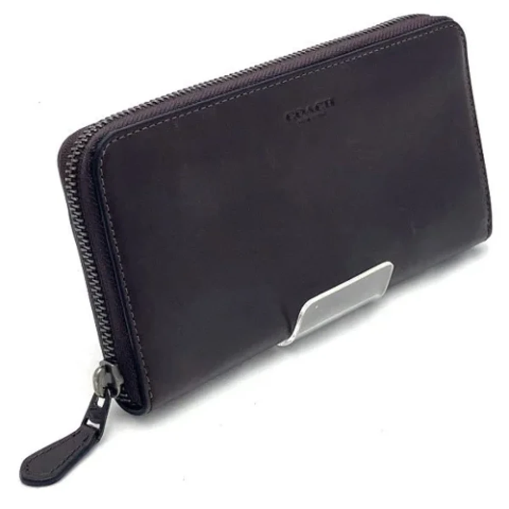 Coach Pre-owned Leather wallets Brown Dames