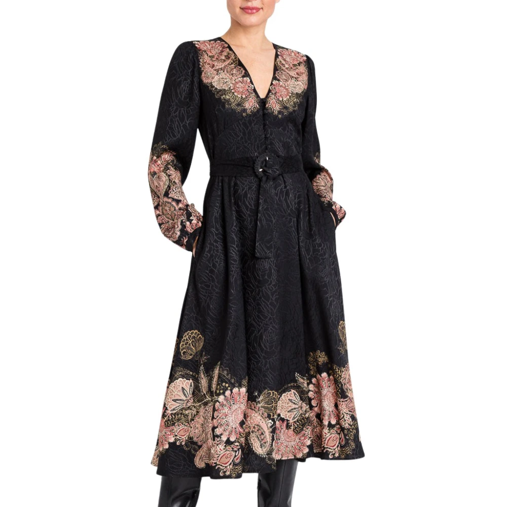Twinset Black Midi Dresses, Female, M, Maxi Dresses
