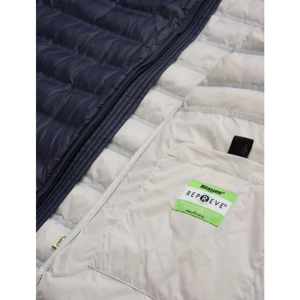 Blauer Blauw Gestreepte Jas Blue Heren