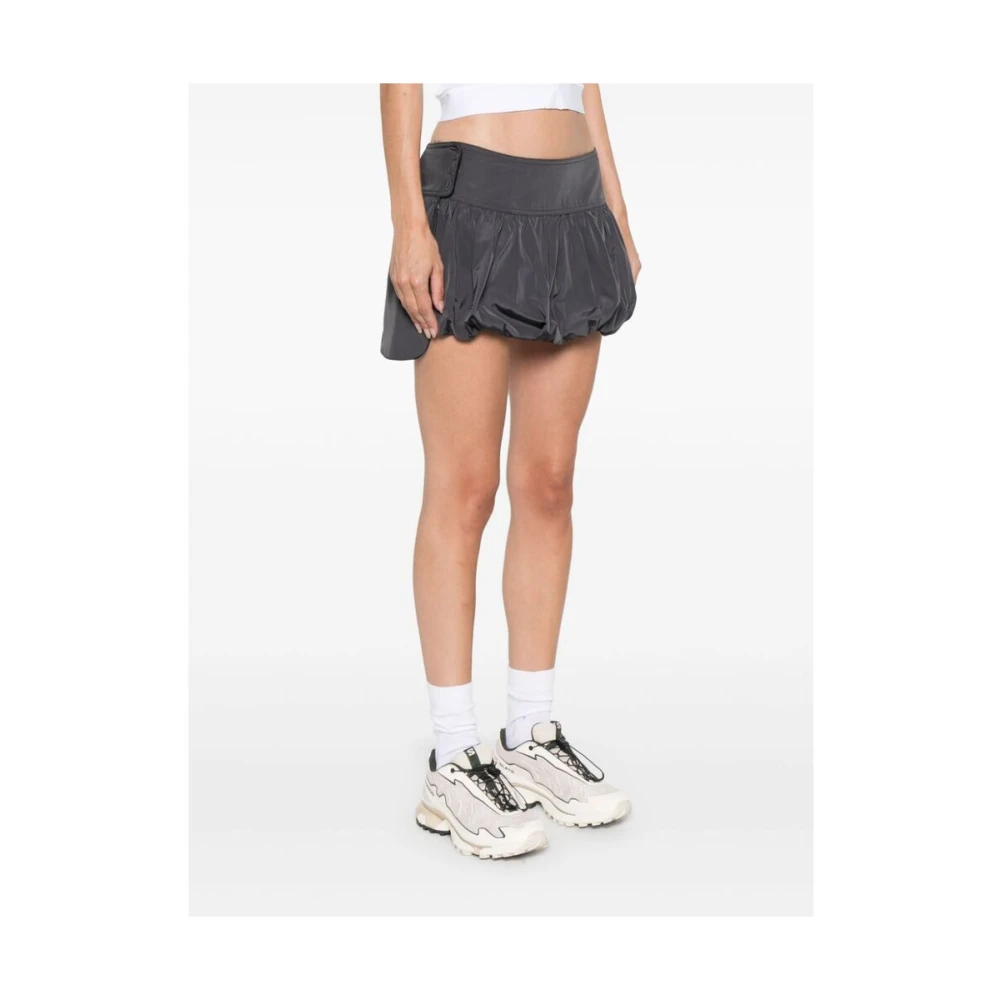 LOW Classic Houtskoolgrijze Bubble Rok met Zakken Gray Dames