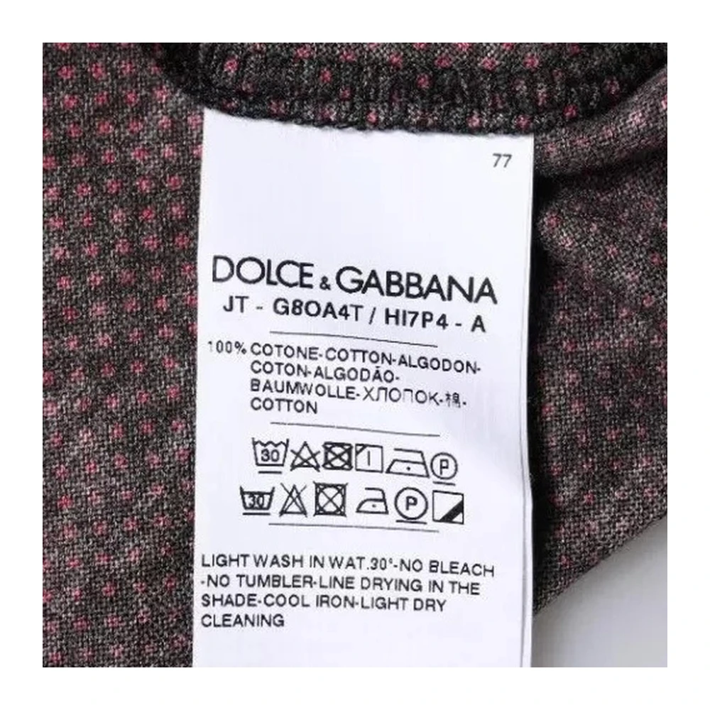 Dolce & Gabbana Luipaardprint Korte Mouw T-shirt Multicolor Heren