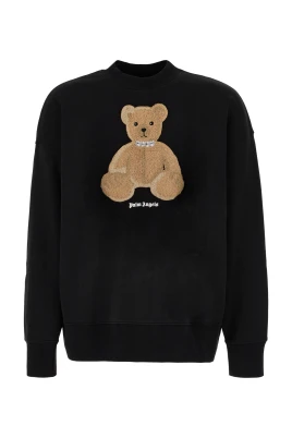 Textured Bear Graphic Sweatshirt
