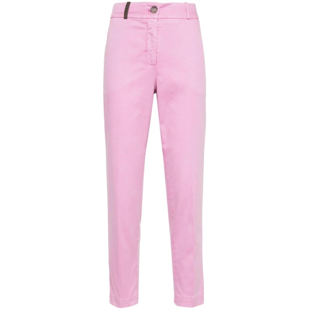 PESERICO Cropped Trousers Pink Dames
