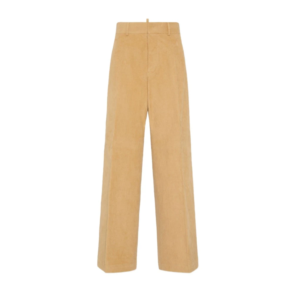 Dsquared2 Women's Beige Straight Trousers